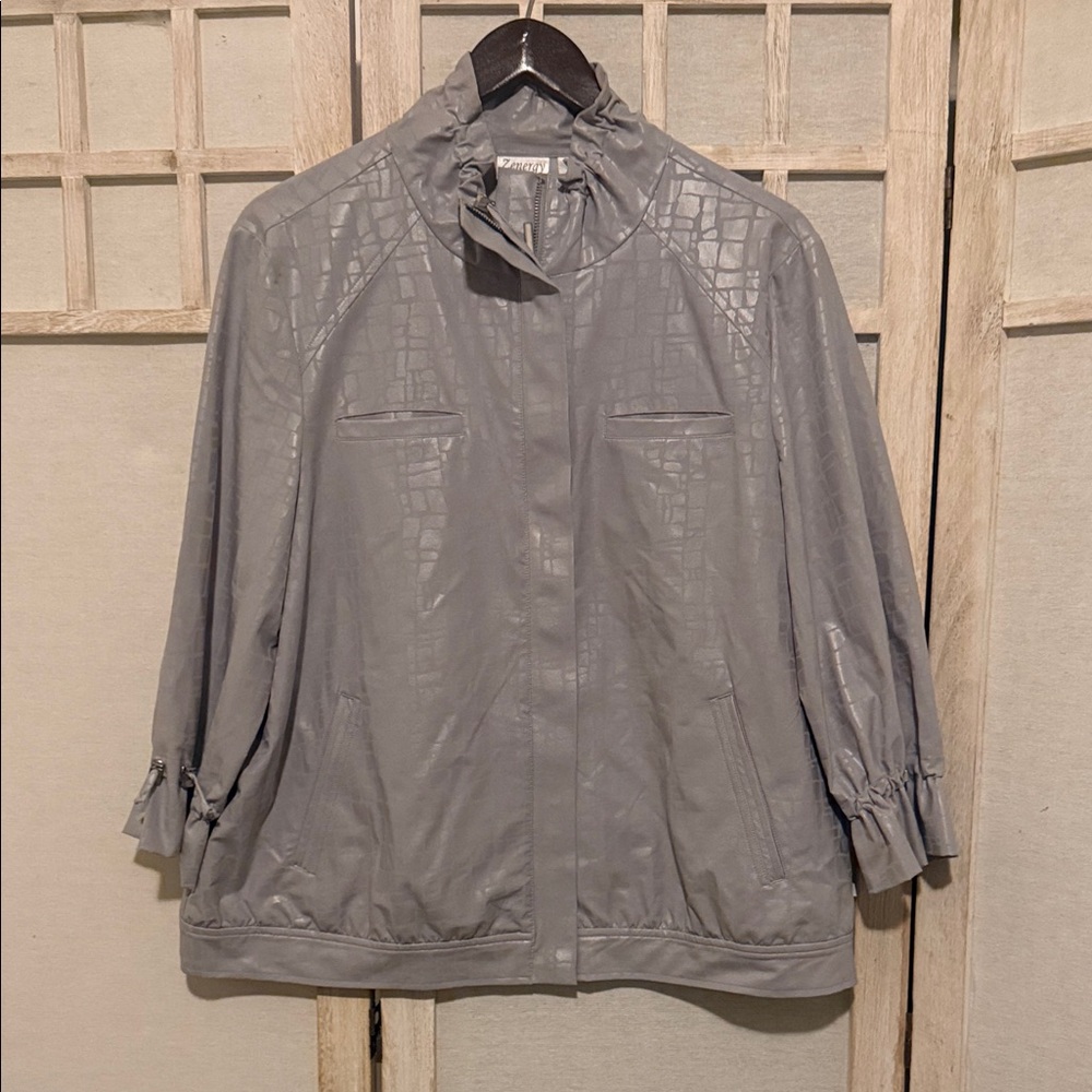 Chic Silver Bomber Jacket